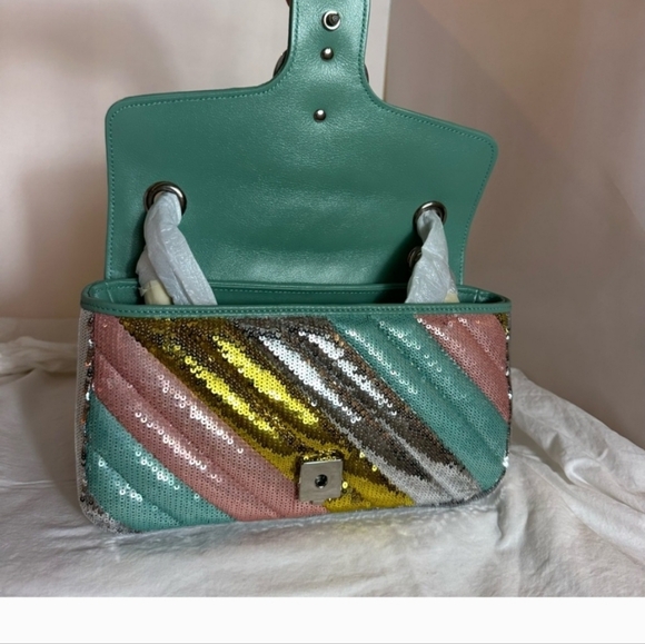 Gucci GG Marmont Multi-Color Sequined Shoulder Bag - Picture 5 of 9